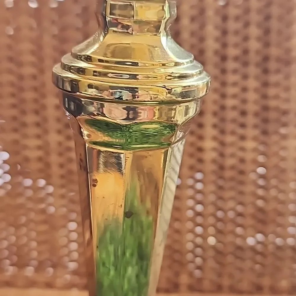 Vtg Stiffel Weighted Shiny Decorative Brass Candle Holder Classic